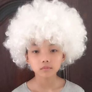 WHITE AFRO WIG