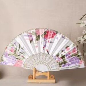 WHITE HAND-FAN