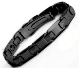 8899MAN 220*10*5 STAINLESS STEEL BLACK WITH WATCH CLASP