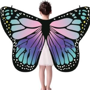 BLUE WITH PURPLE BUTTERFLY