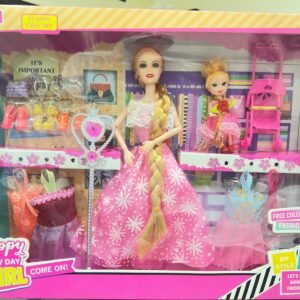 Barbie Doll with Accessories- Pink