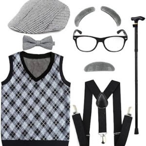 Old Man Costume Black&Grey