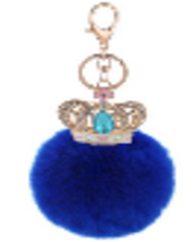 Precise Diamond Large Crown/Blue Ball Keychain (Blue)
