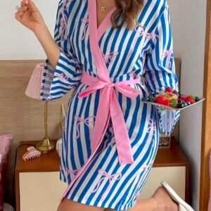 Women's Long sleeve Woven Robe
