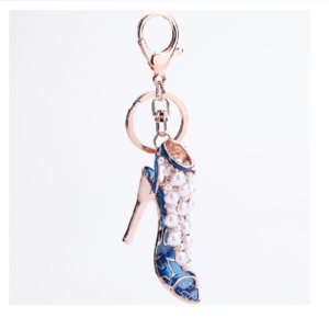 Lady Shoe Keychain Blue