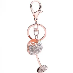 Glass Keychain-White