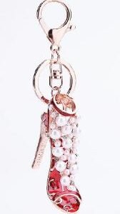Lady Shoe Keychain Red