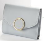 Women's Small tri-fold Wallet-Light grey