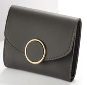 Women's Small tri-fold Wallet-Dark grey